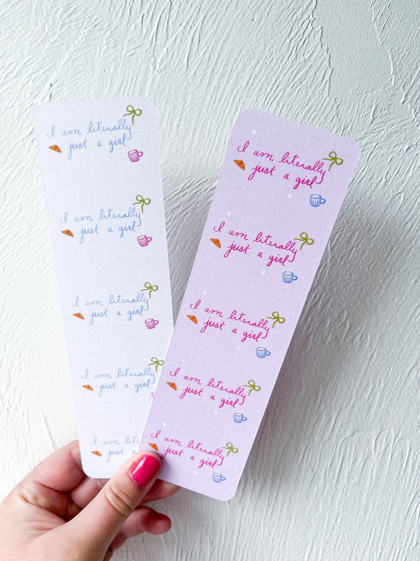 Literally Just a Girl Linen Bookmark