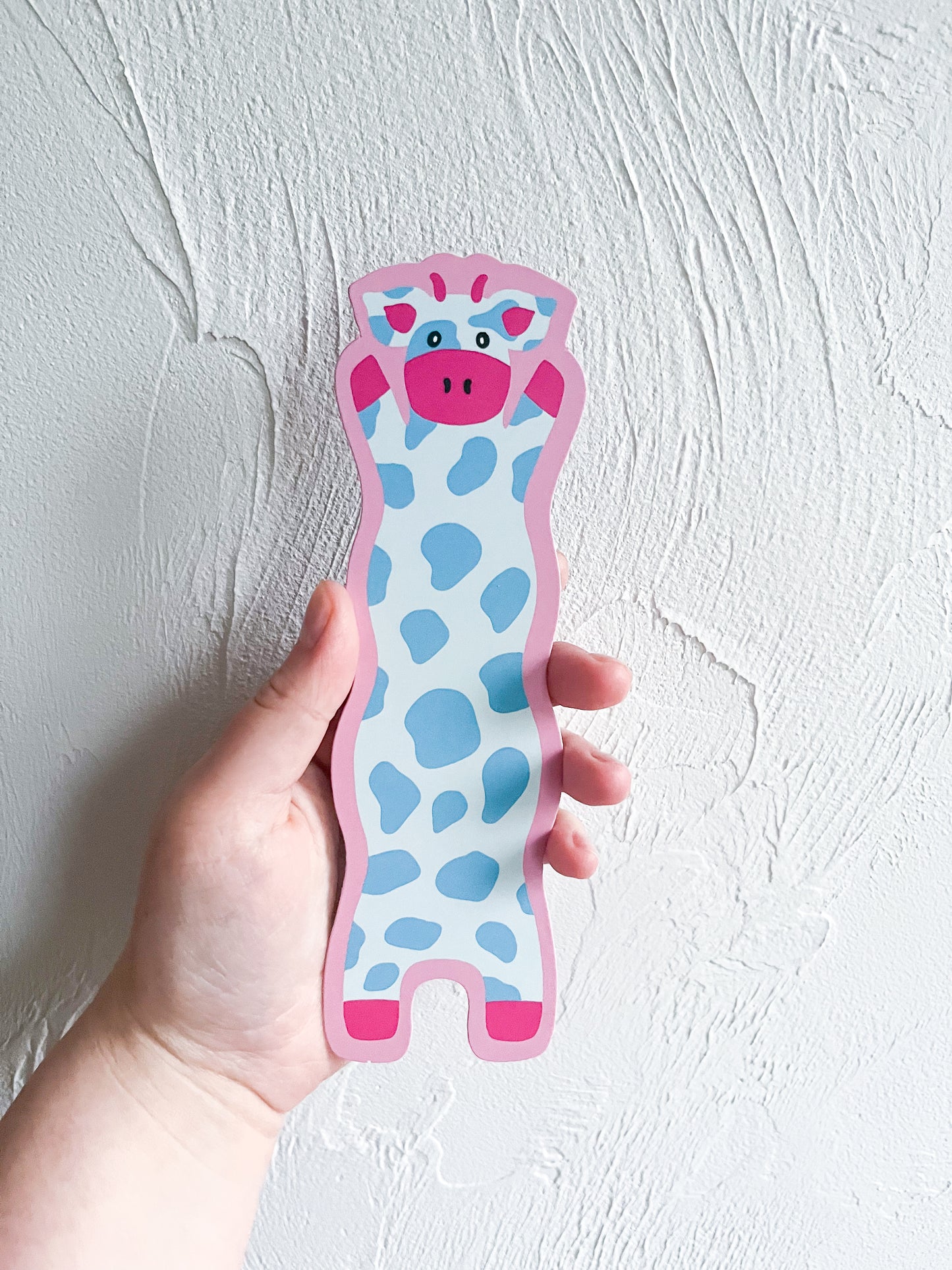 Cotton Candy Wavy Cow Bookmark