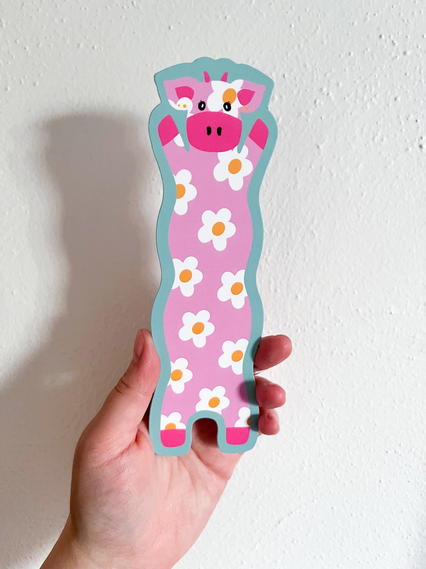 Daisy Wavy Cow Bookmark