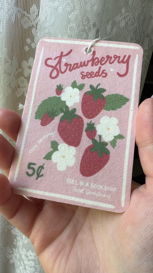 Strawberry Seed Packet Air Freshener