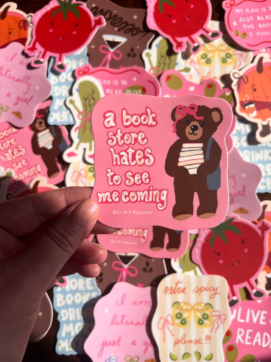 Teddy Bear Bookstore Sticker
