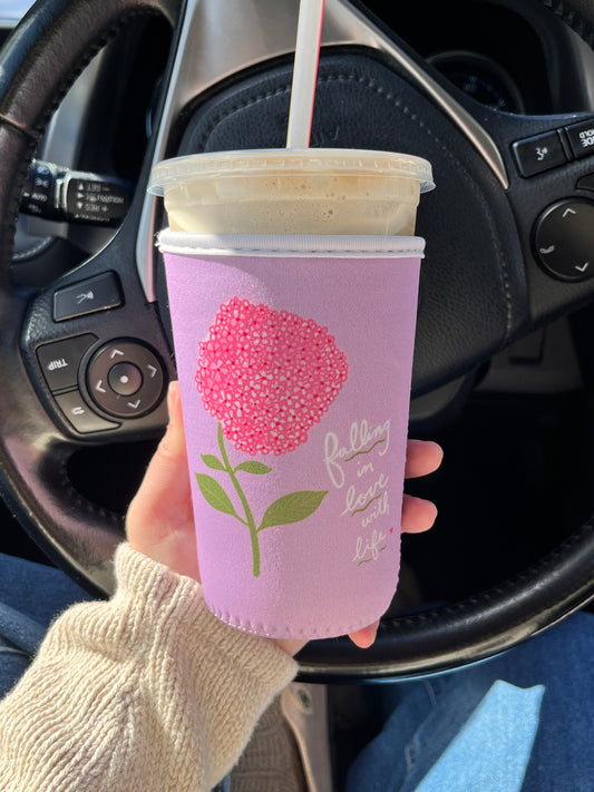 Purple Hydrangea Drink Sleeve