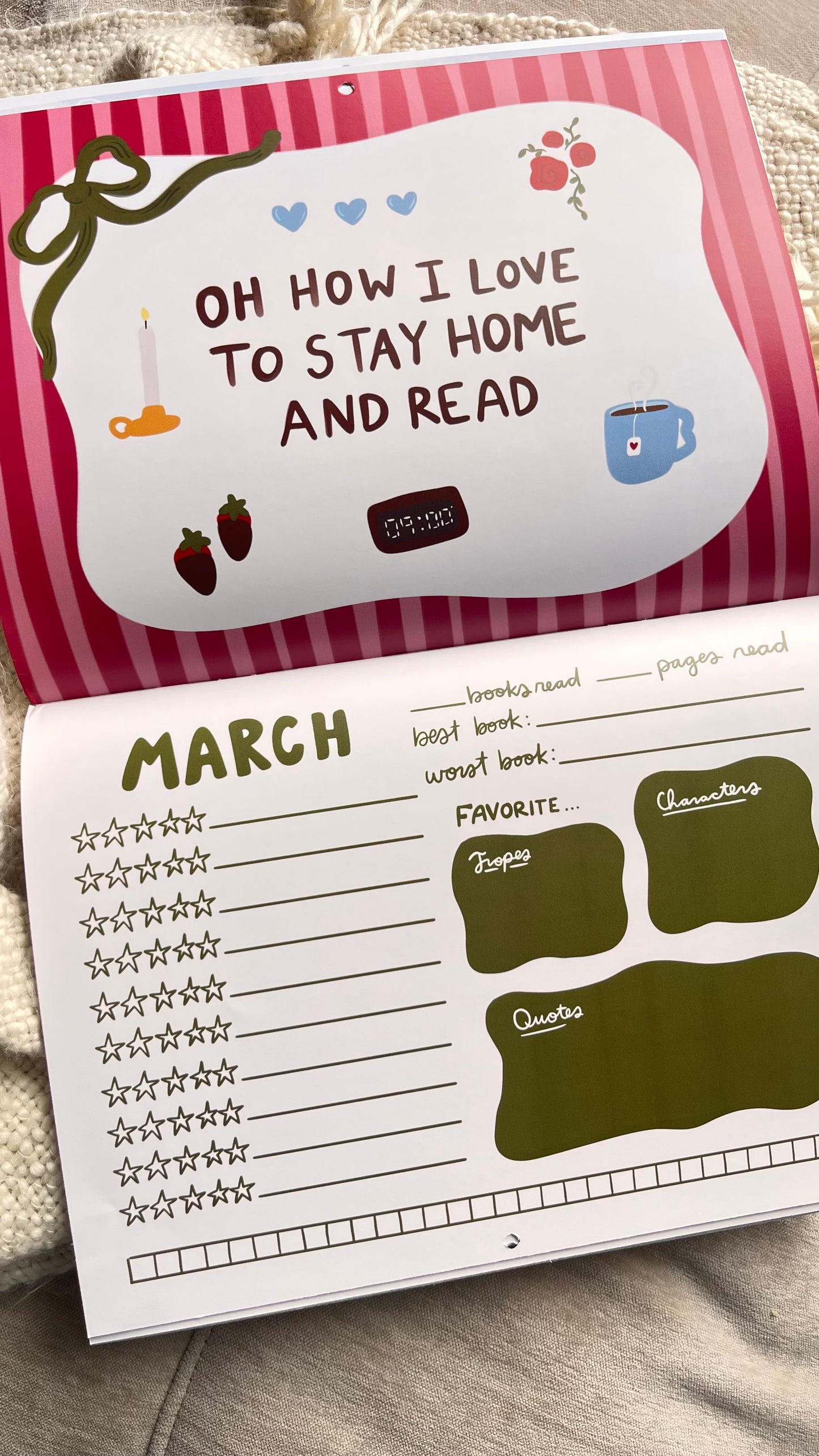Berry Bookish Reading Calendar
