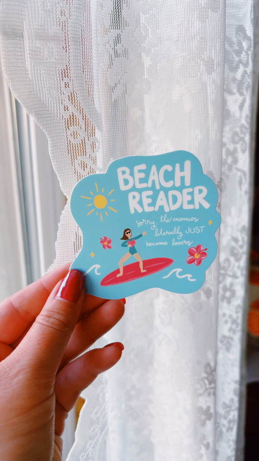 Beach Reader Sticker