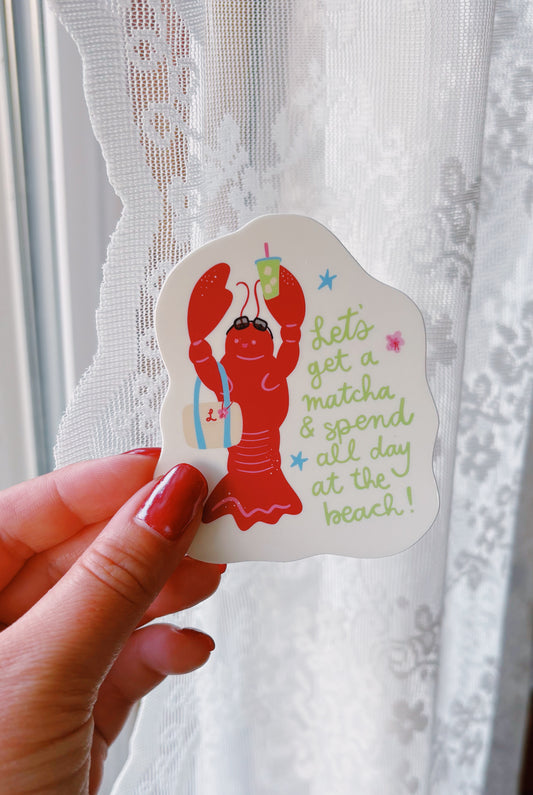 Matcha Lobster Sticker