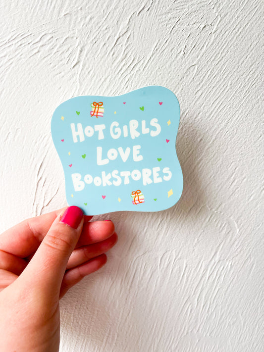 Hot Girls Love Bookstores Sticker