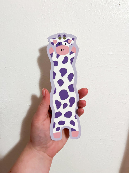 Lavender Wavy Cow Bookmark