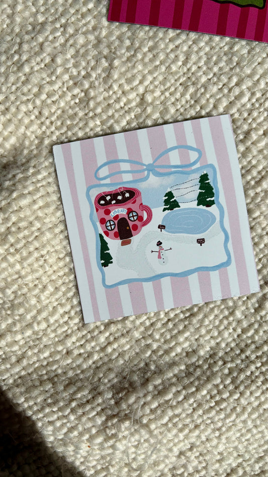 Hot Cocoa Library Magnet