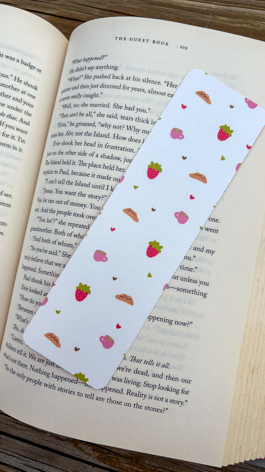 Strawberry Matcha Polka Dot Bookmark