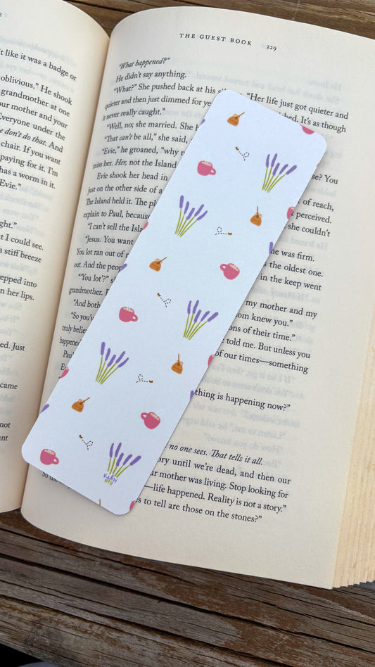 Lavender Latte Polka Dot Bookmark
