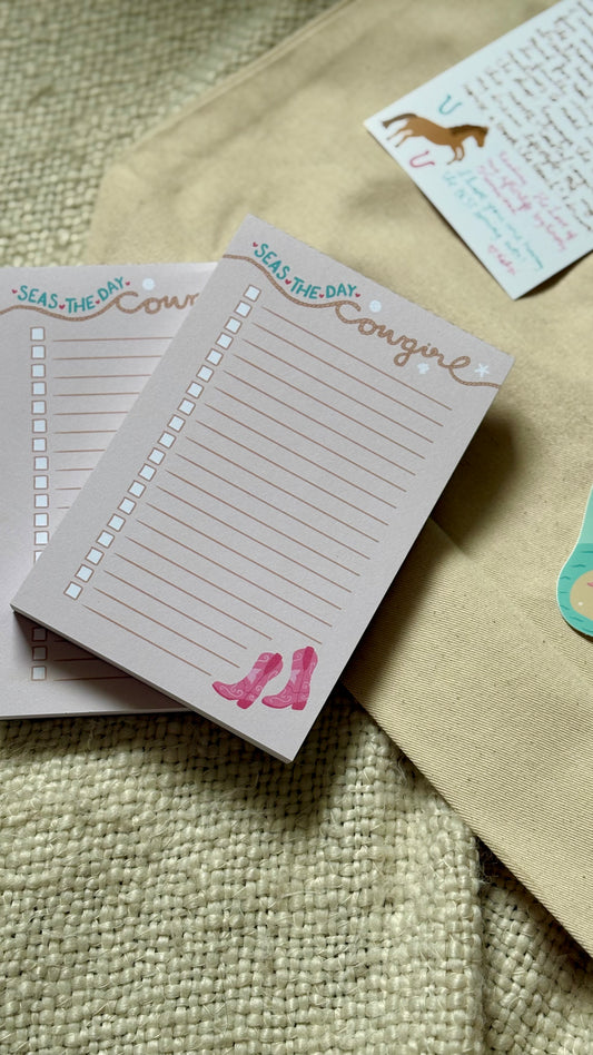 May Cowgirl To Do List Notepad