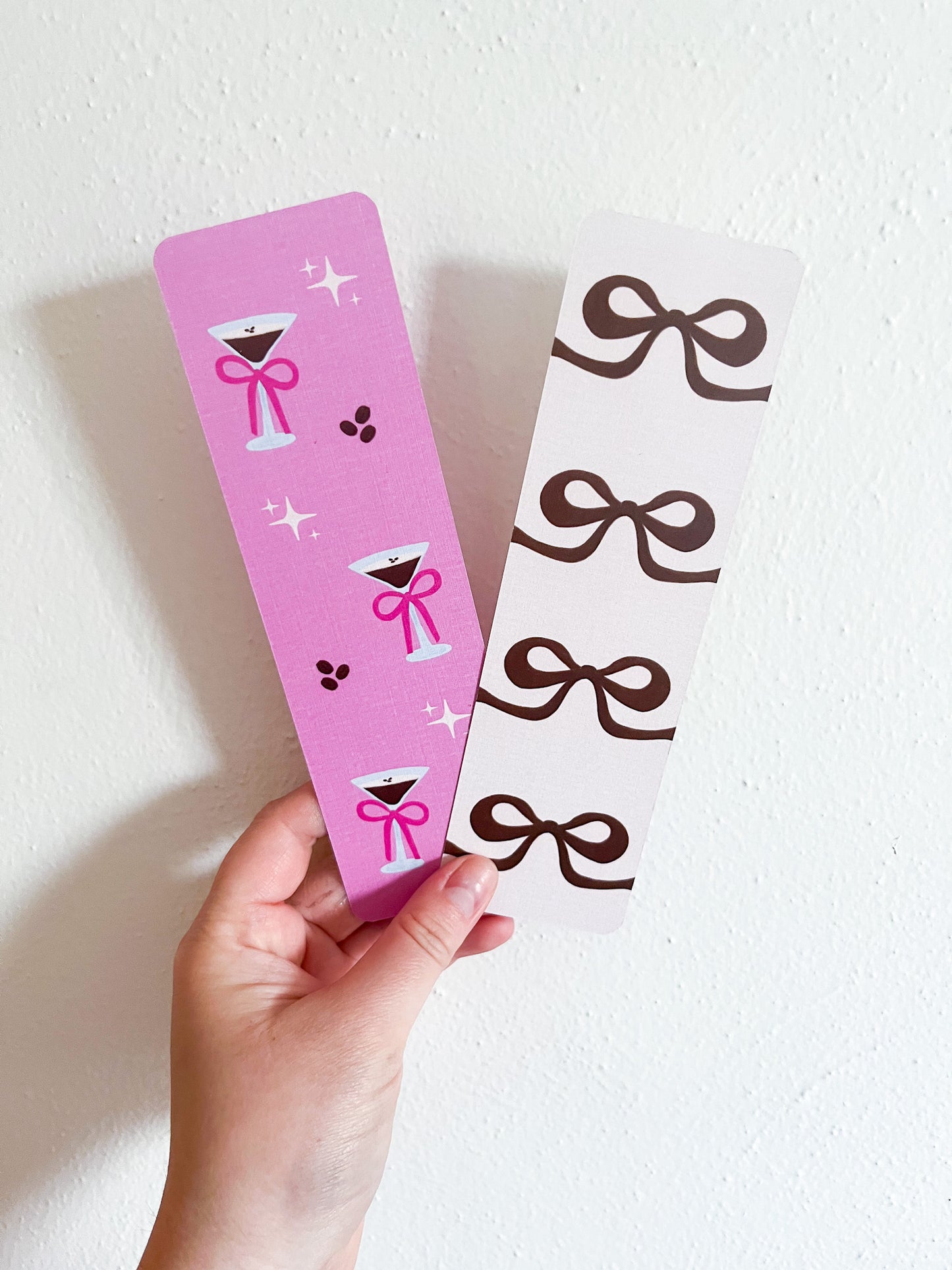 Espresso Martini Linen Bookmark Set