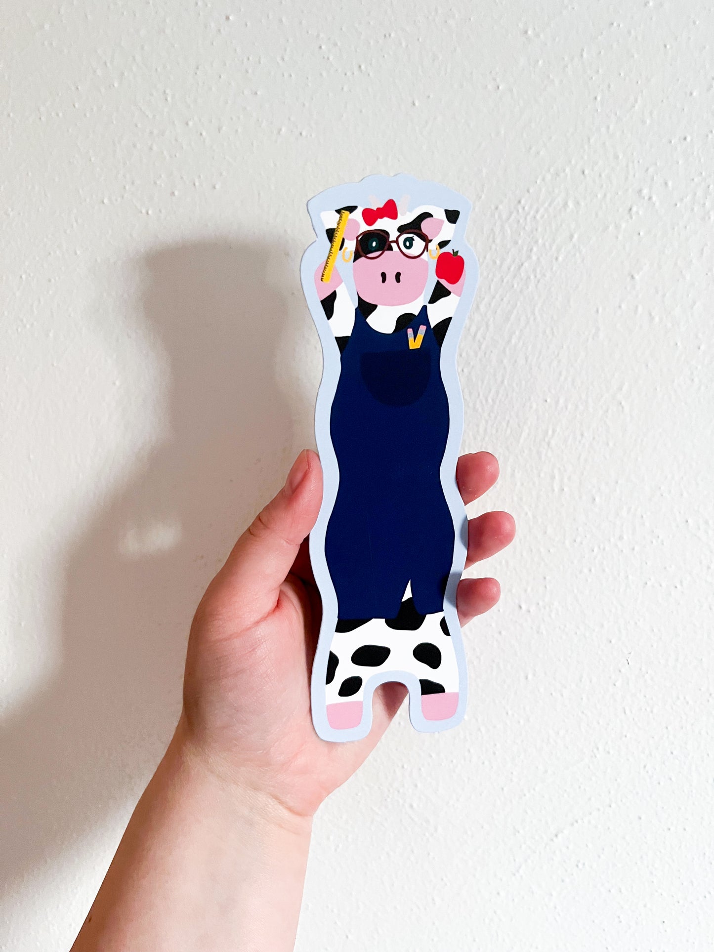 Teacher Wavy Cow Bookmark